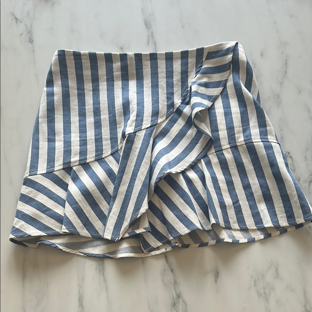 Striped Blue and White Women's Skirt